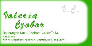 valeria czobor business card